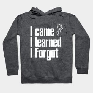 I came, I learned, I forgot Hoodie